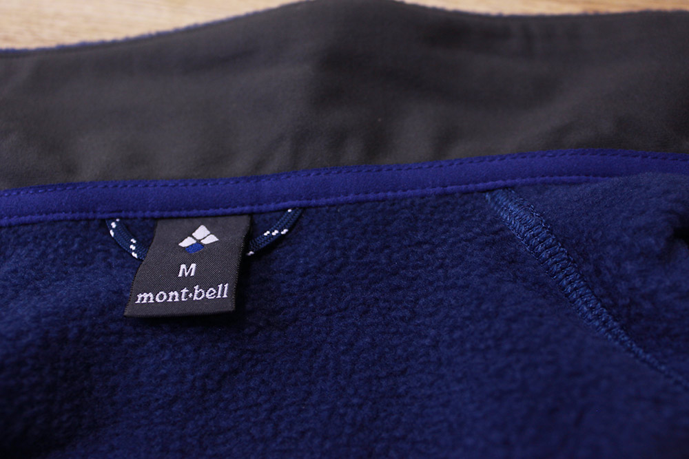 mont-bell(モンベル) クリマプラス100ジャケット 首回り箇所